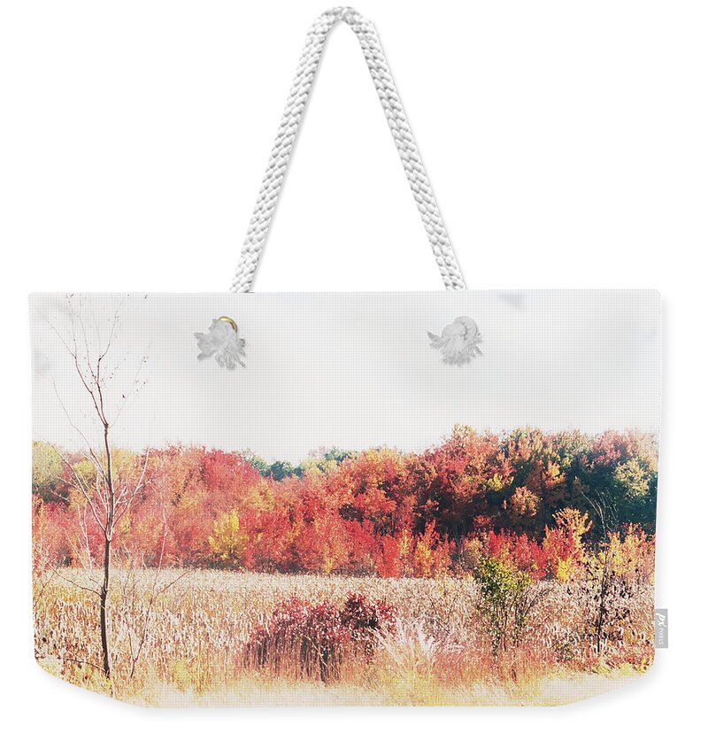 Fall Foliage Weekender Tote Bag featuring the photograph Autumn New England by Geoff Jewett