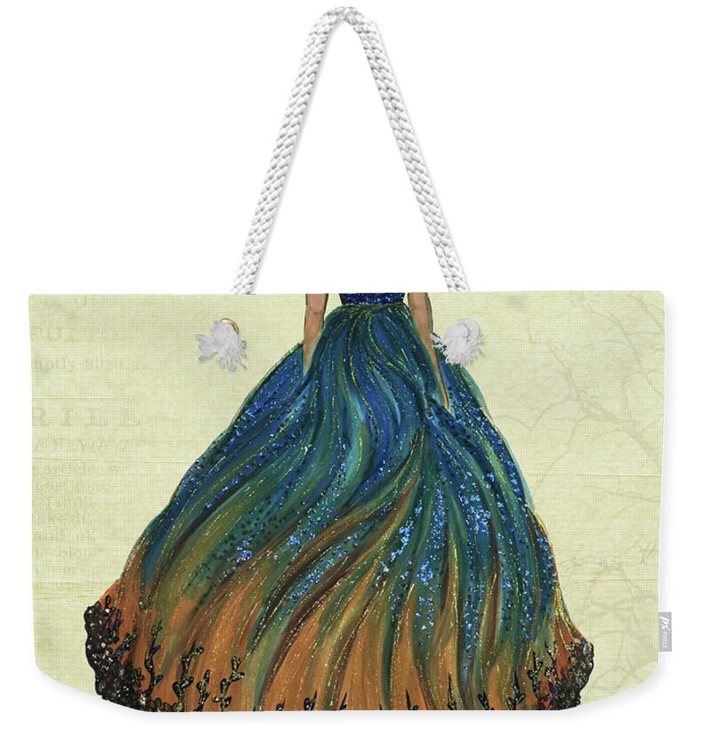 Fashion Weekender Tote Bag featuring the digital art Autumn Ombre by Yolanda Holmon