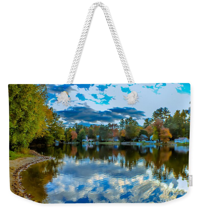 Autumn Weekender Tote Bag featuring the photograph Autumn reflections 1 by Claudia M Photography