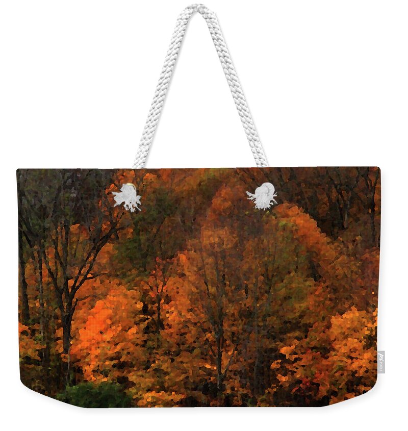 Autumn Weekender Tote Bag featuring the photograph Autumn Woods by Rowana Ray