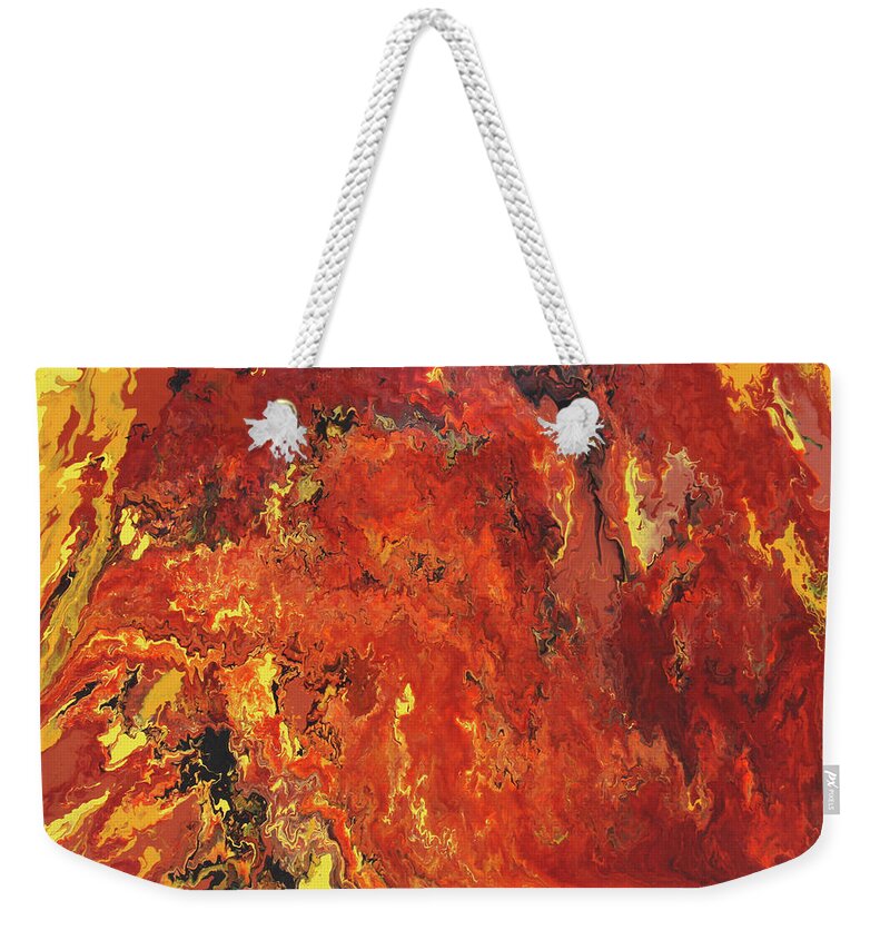 Fusionart Weekender Tote Bag featuring the painting Autumn's Brimstone by Ralph White