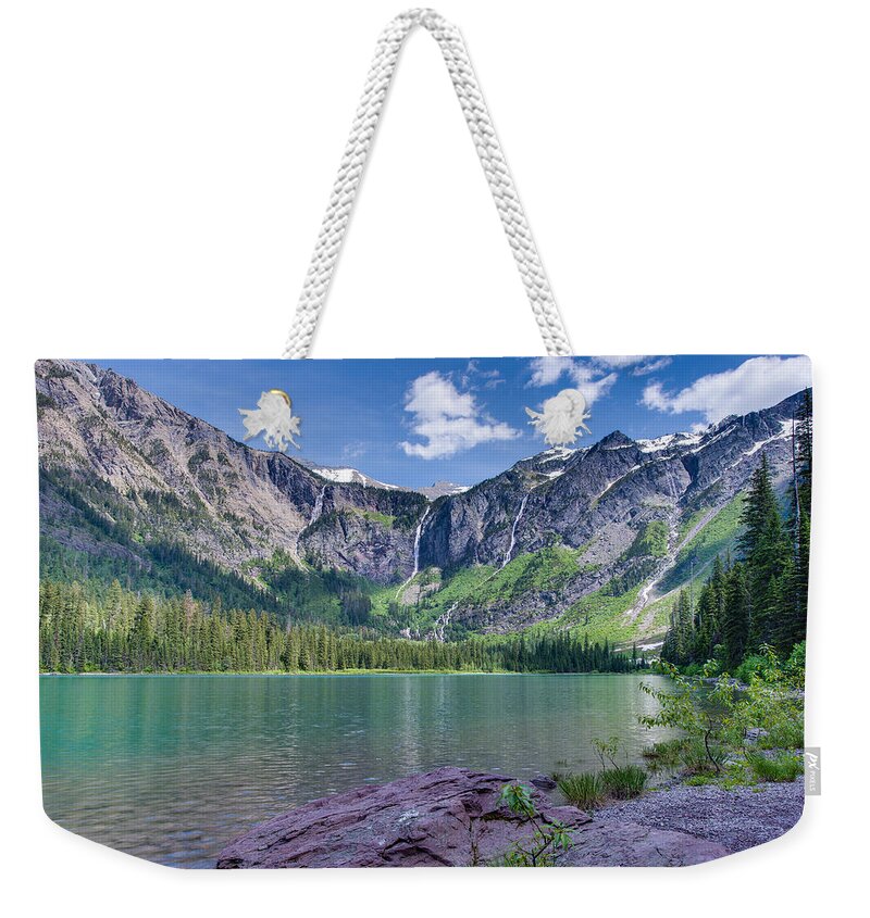 Avalanche Lake Weekender Tote Bag featuring the photograph Avalanche Lake by Adam Mateo Fierro