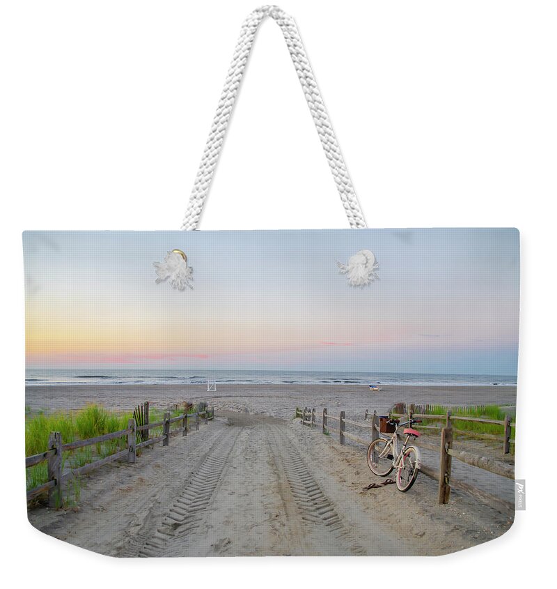 Avalon Weekender Tote Bag featuring the photograph Avalon - Beach Path - New Jersey by Bill Cannon