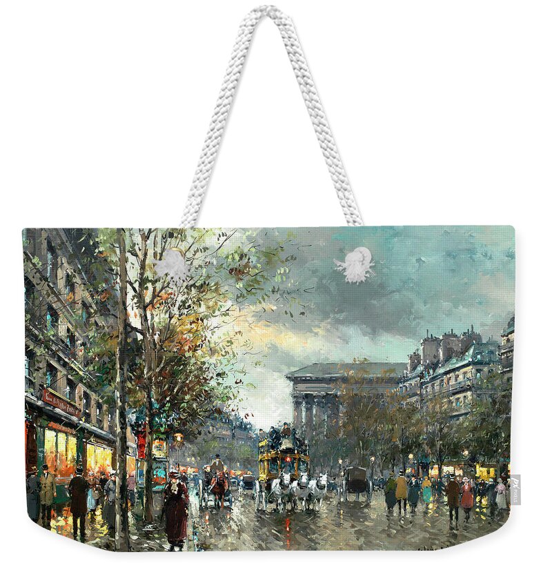 Avenue des Champs Elysees, Paris Weekender Tote Bag