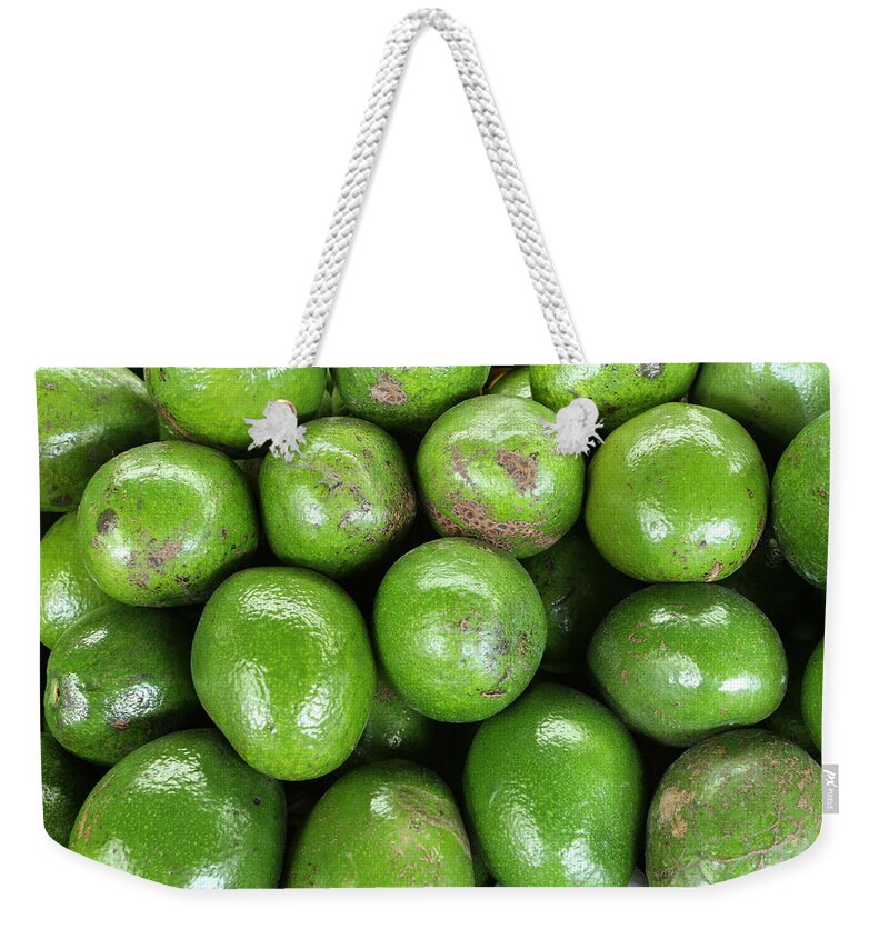 Food Weekender Tote Bag featuring the photograph Avocados 243 by Michael Fryd