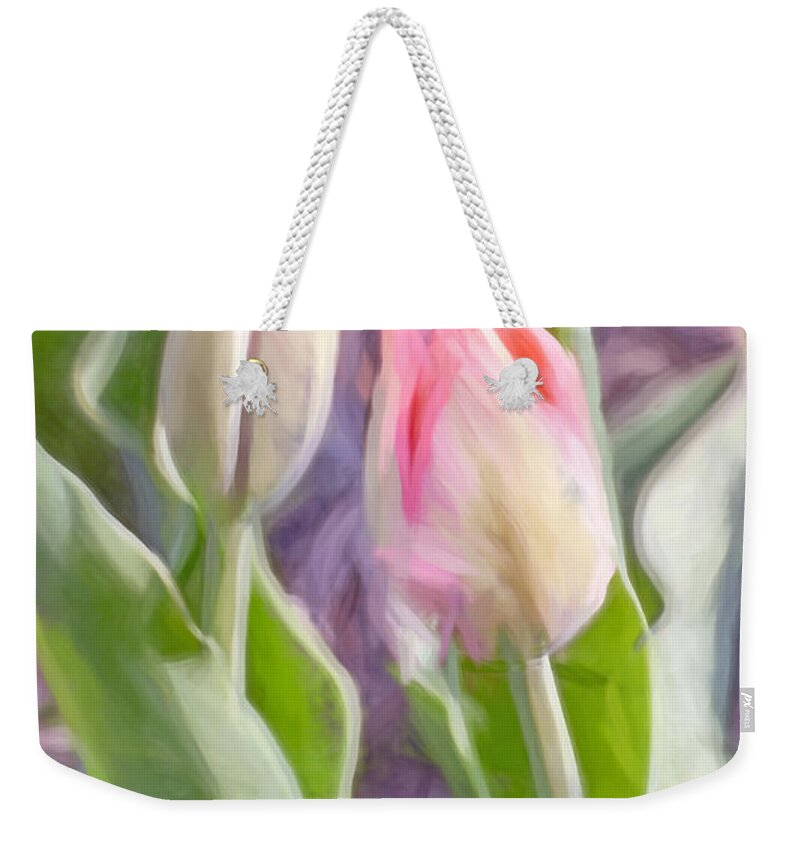 Tulips Weekender Tote Bag featuring the photograph Awaiting Opening Day by Kerri Farley
