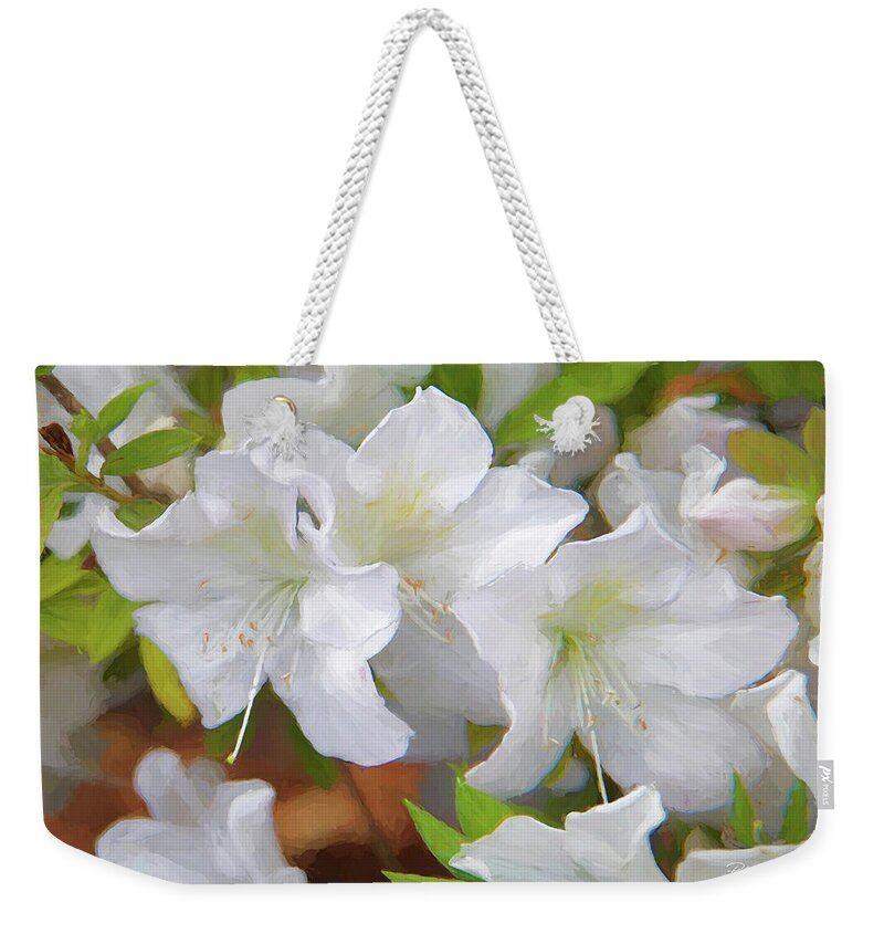  Weekender Tote Bag featuring the photograph Azalea Festival I by Phil Mancuso