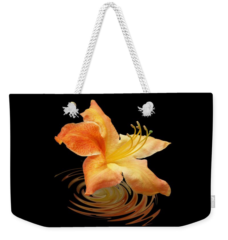 Orange Flower Weekender Tote Bag featuring the photograph Azalea Ripples by Gill Billington