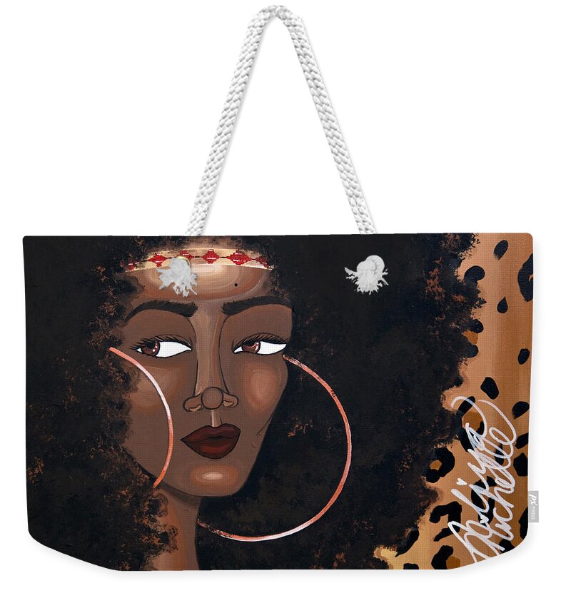 Aliya Michelle Weekender Tote Bag featuring the painting Azima by Aliya Michelle
