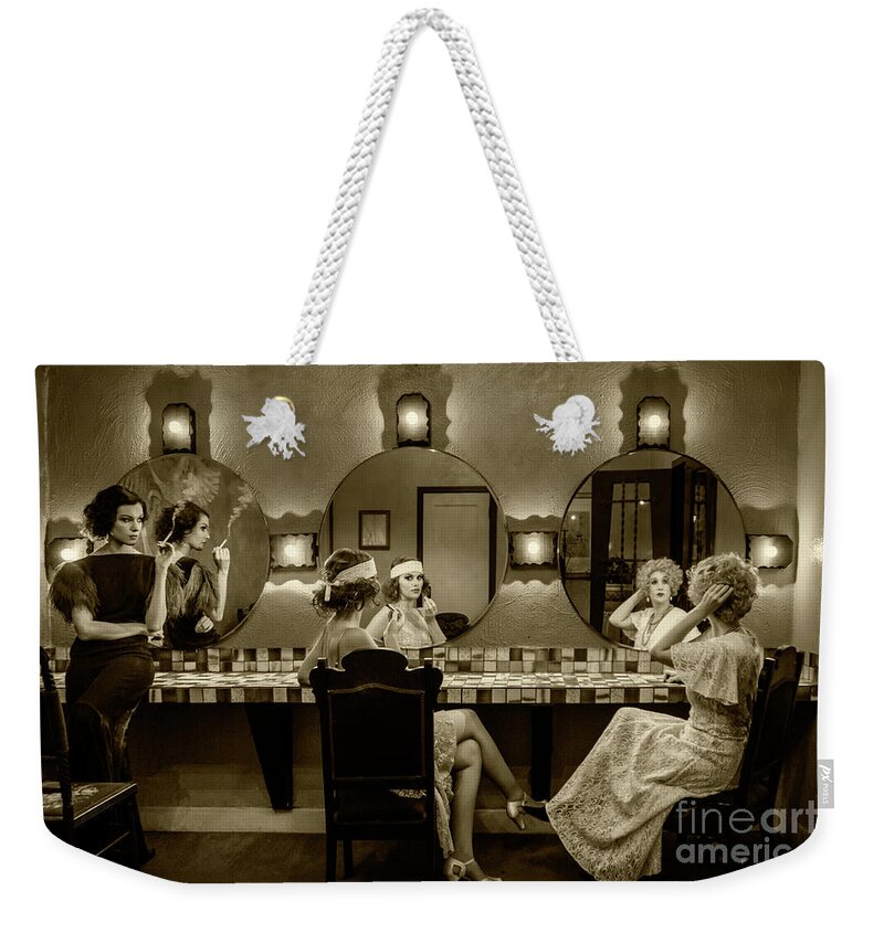 Aztec Hotel Weekender Tote Bag featuring the photograph Aztec Hotel Ladies Lounge by Sad Hill - Bizarre Los Angeles Archive
