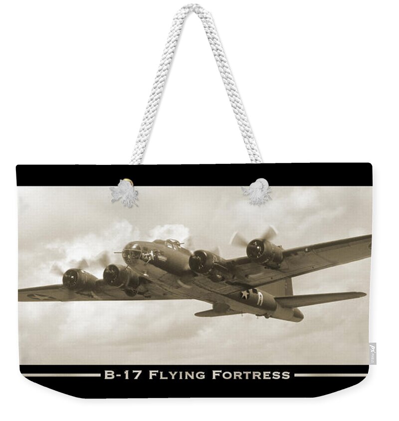 Ww2 Weekender Tote Bag featuring the photograph B-17 Flying Fortress Show Print by Mike McGlothlen