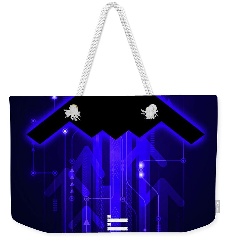 B2 Weekender Tote Bag featuring the digital art B-2 Spirit Digital by Airpower Art