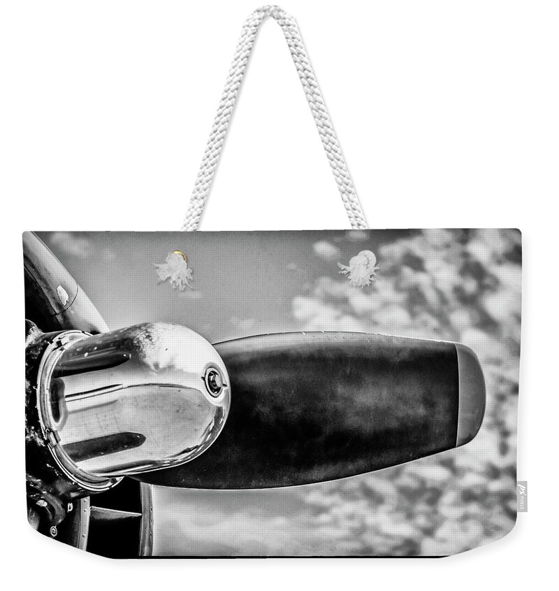 8th Weekender Tote Bag featuring the photograph B24 Propeller by Chris Smith