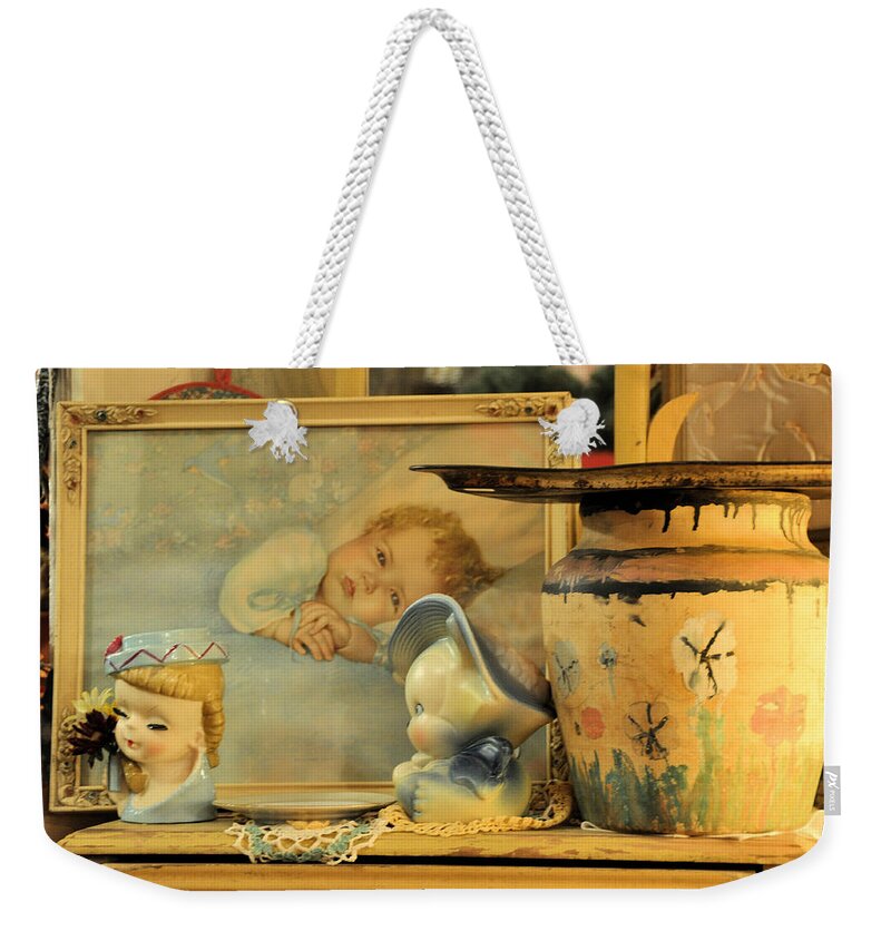 Antiques Weekender Tote Bag featuring the photograph Baby Boy by Jan Amiss Photography