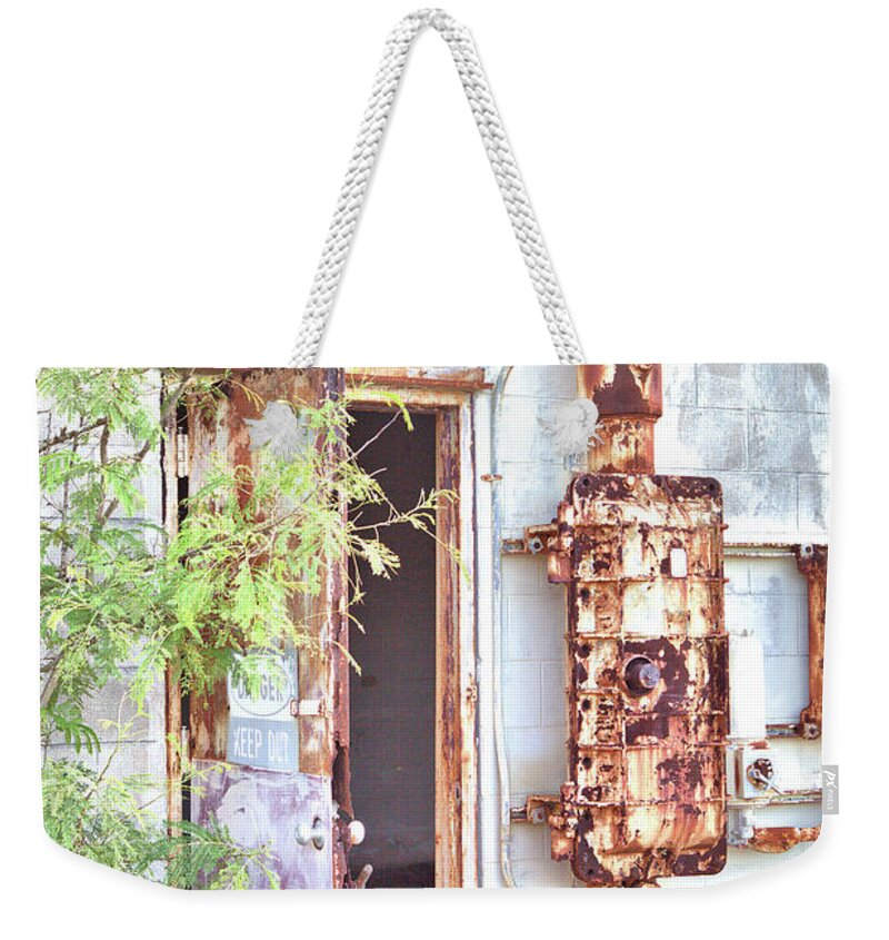13754 Weekender Tote Bag featuring the photograph Backside Rust by Gordon Elwell