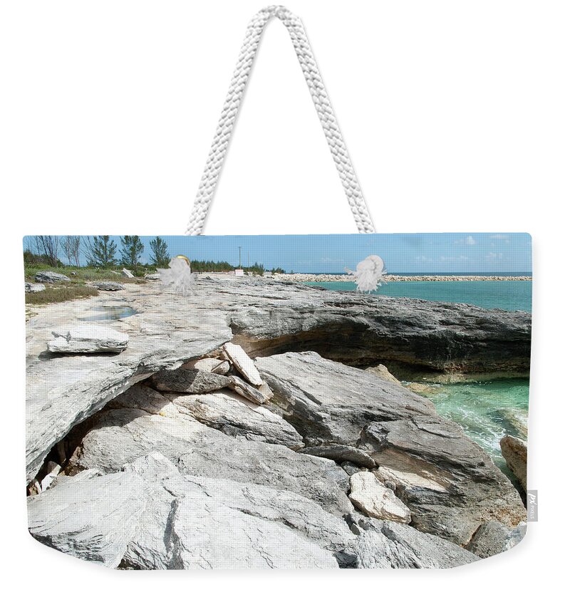 Landscape Weekender Tote Bag featuring the photograph Bahamas Under Erosion by Ramunas Bruzas