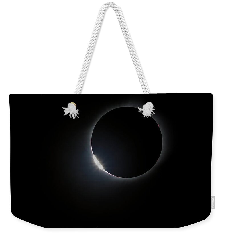 Eclipse Weekender Tote Bag featuring the photograph Bailey's Beads by Dennis Hedberg