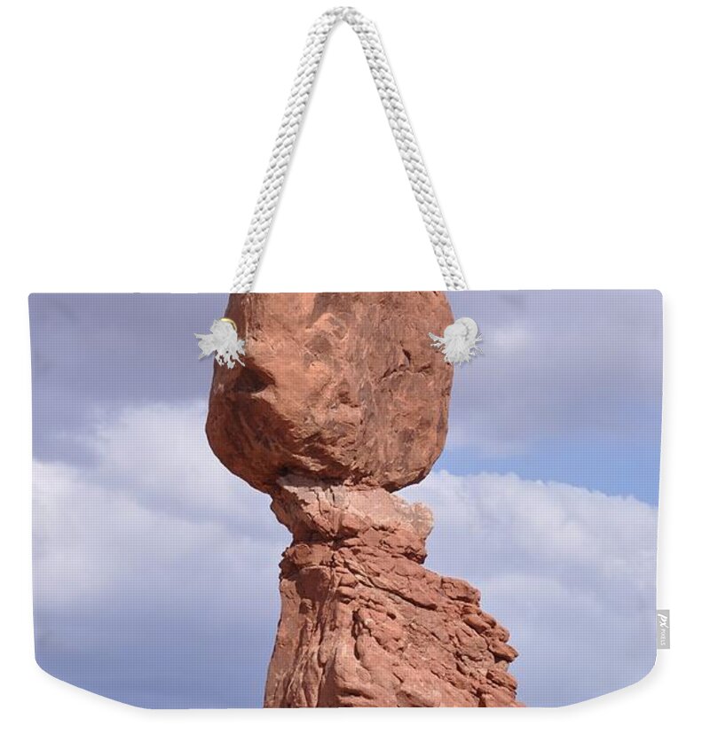 Balance Rock Weekender Tote Bag featuring the photograph Balance Rock by Frank Madia