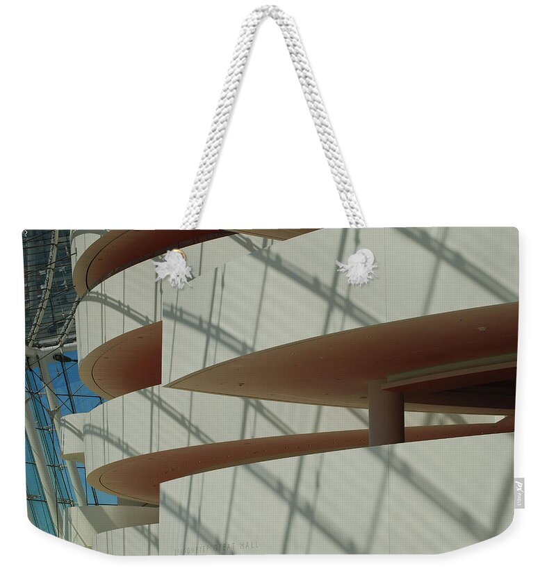 Kansas City Weekender Tote Bag featuring the photograph Balcony Curves by Glory Ann Penington