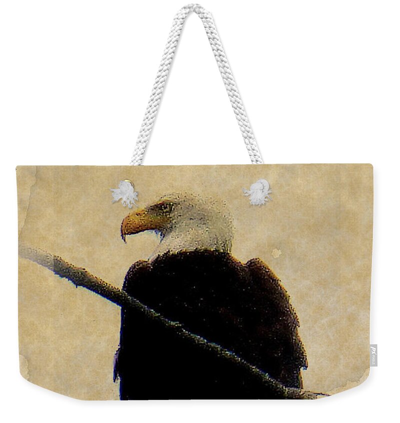 Eagle Weekender Tote Bag featuring the photograph Bald Eagle by Lori Seaman