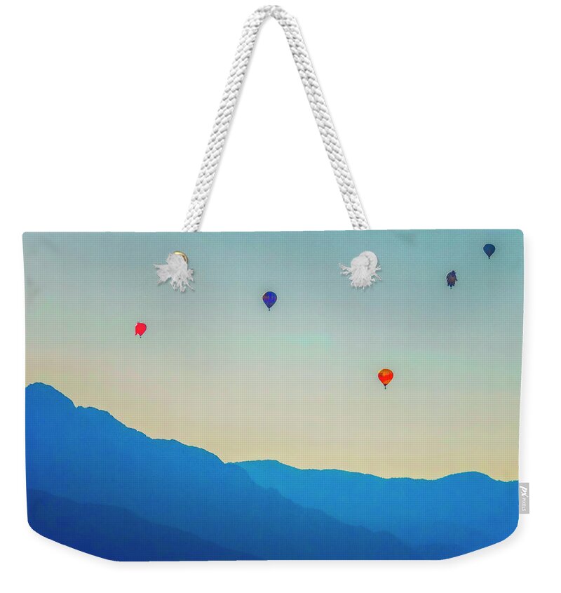 Albuquerque New Mexico Weekender Tote Bag featuring the photograph Balloon Festival by Tom Singleton
