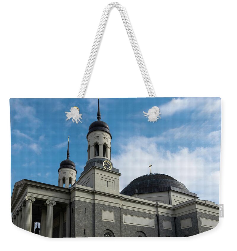 Basilica Weekender Tote Bag featuring the photograph Baltimore Basilica by Steven Richman