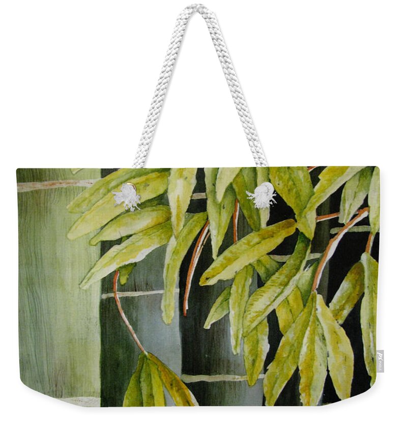 Bamboo Weekender Tote Bag featuring the painting Bamboo by April Burton
