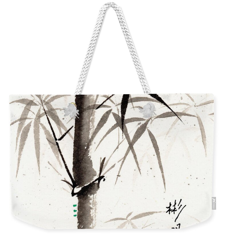Bamboo Weekender Tote Bag featuring the painting Bamboo Meditation by Bill Searle