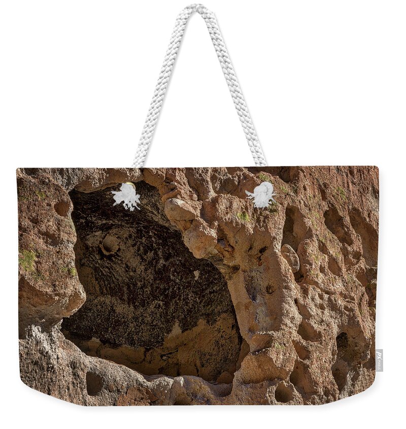 Bandelier Weekender Tote Bag featuring the photograph Bandelier Cave Room #2 by Stuart Litoff