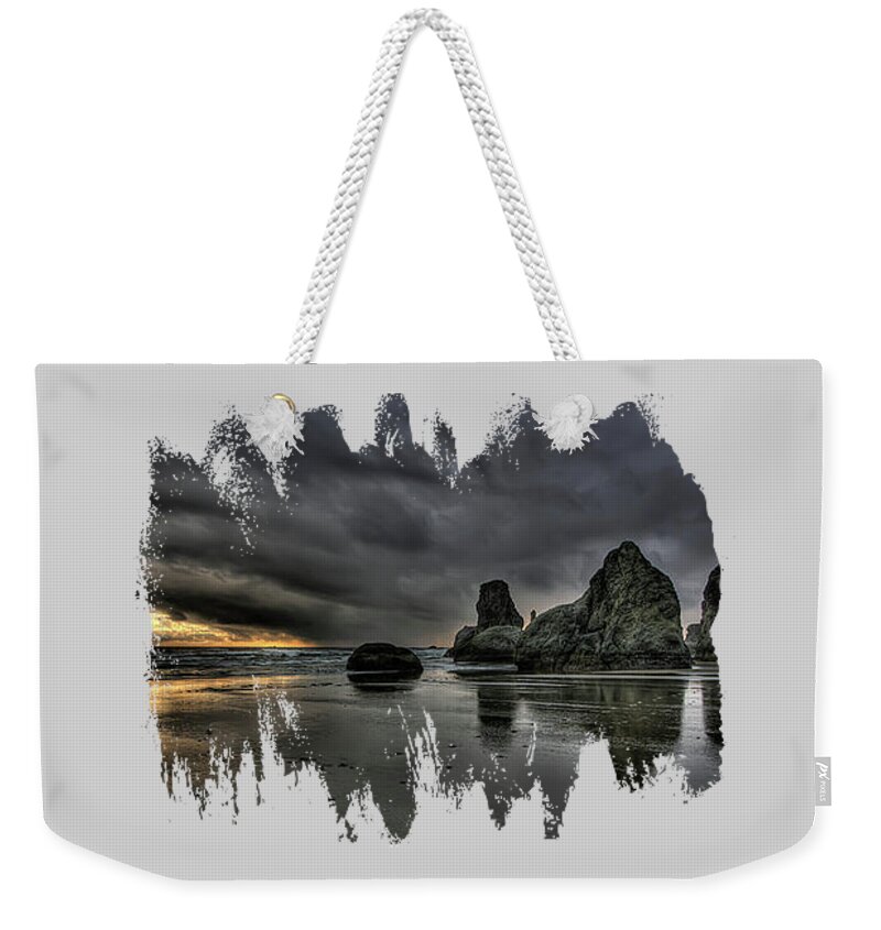 Ocean Weekender Tote Bag featuring the photograph Bandon Beach Storm by Thom Zehrfeld