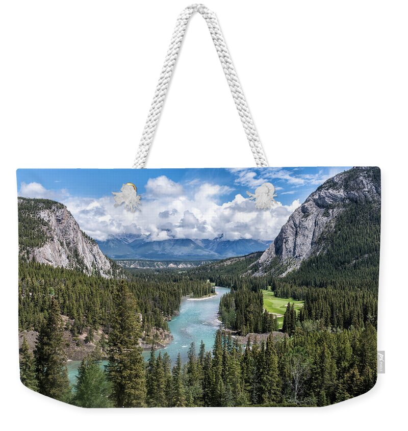 Banff Weekender Tote Bag featuring the photograph Banff - Golf course by John Johnson