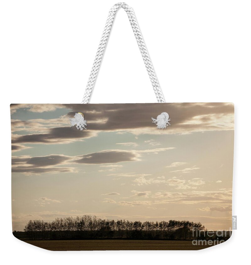 Winter Weekender Tote Bag featuring the photograph Bare Fields by Timothy Johnson
