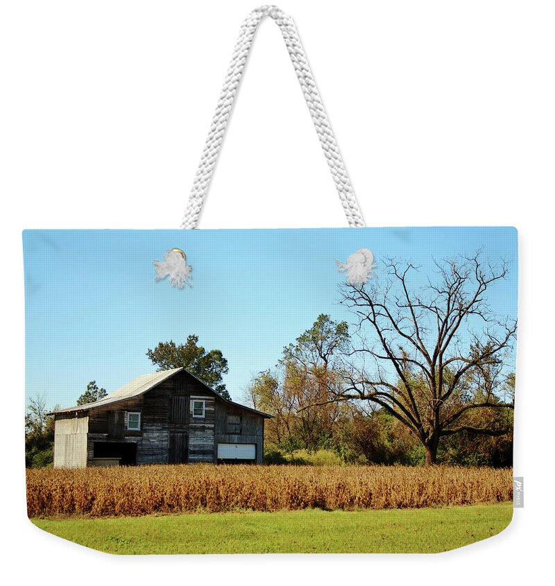 Building Weekender Tote Bag featuring the photograph Barn Landscape by Cynthia Guinn