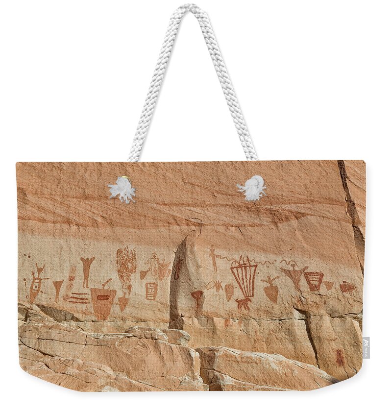 Archaic Weekender Tote Bag featuring the photograph Barrier Canyon Panel by Kathleen Bishop
