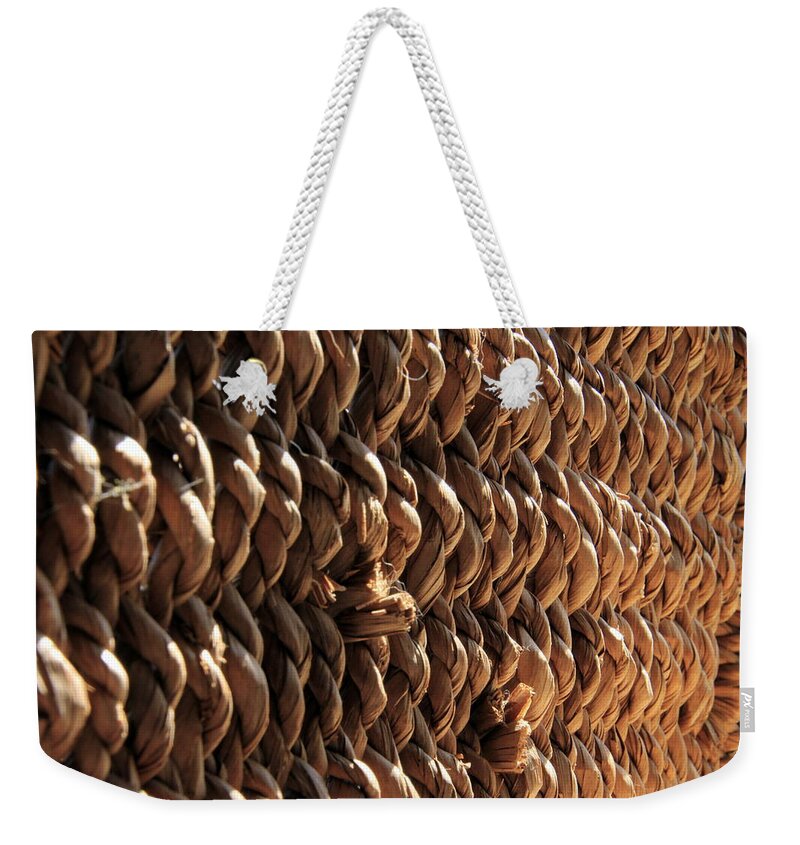 Basket Weave Weekender Tote Bag featuring the photograph Basket Weave by Valerie Collins