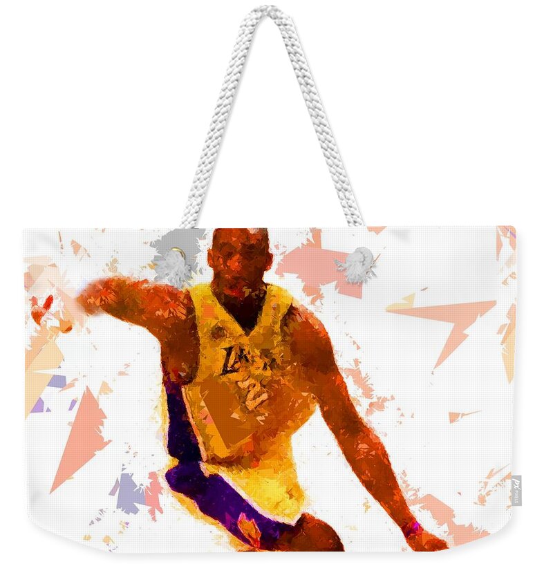 Basketball Weekender Tote Bag featuring the painting Basketball 24 A by Movie Poster Prints
