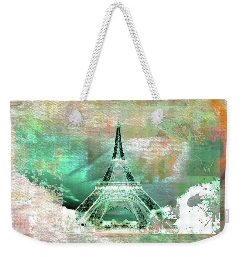 Paris Weekender Tote Bag featuring the painting Bastille Day 2 by Priscilla Huber