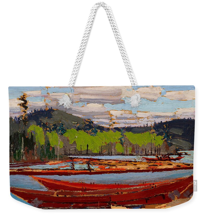 20th Century Art Weekender Tote Bag featuring the painting Bateaux, 1916. by Tom Thomson