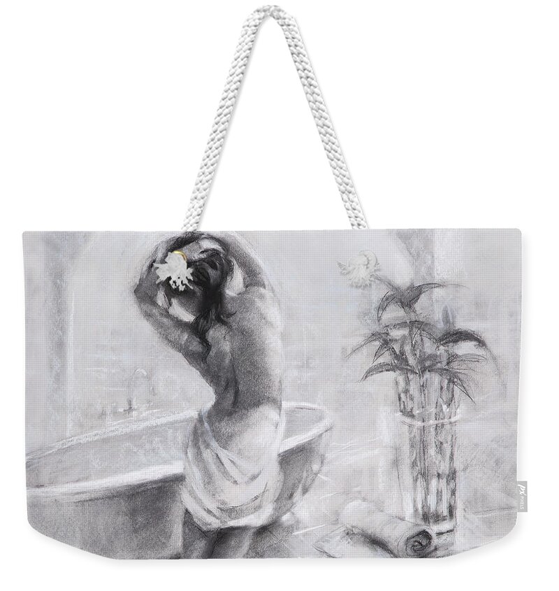 Bath Weekender Tote Bag featuring the painting Bathed in Light by Steve Henderson