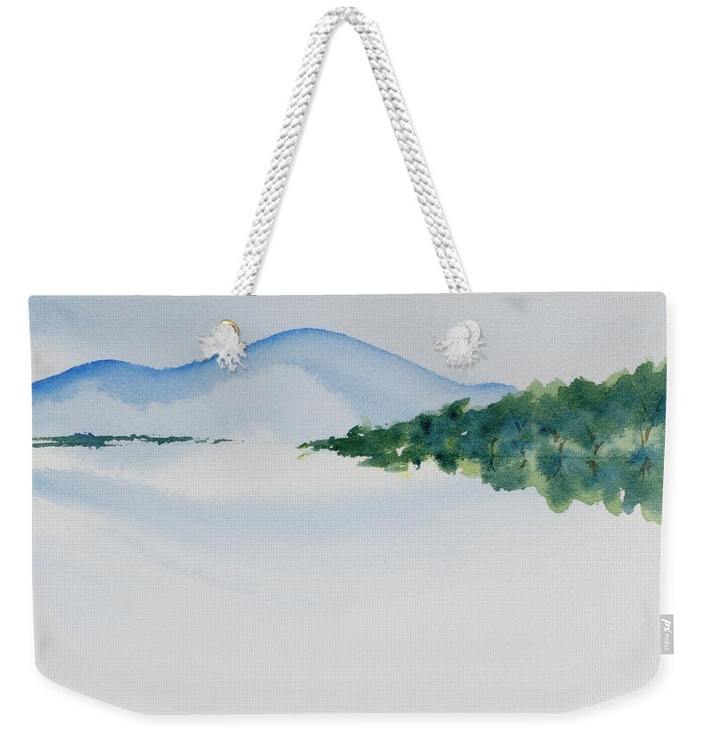 Australia Weekender Tote Bag featuring the painting Bathurst Harbour reflections by Dorothy Darden