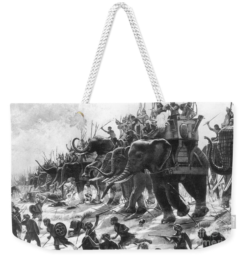 History Weekender Tote Bag featuring the photograph Battle Of Zama, Hannibals Defeat by Photo Researchers