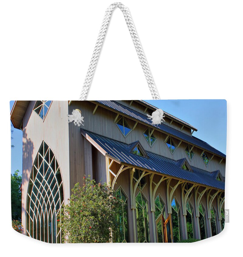 Baughman Weekender Tote Bag featuring the photograph Baughman Meditation Center - Outside by Farol Tomson
