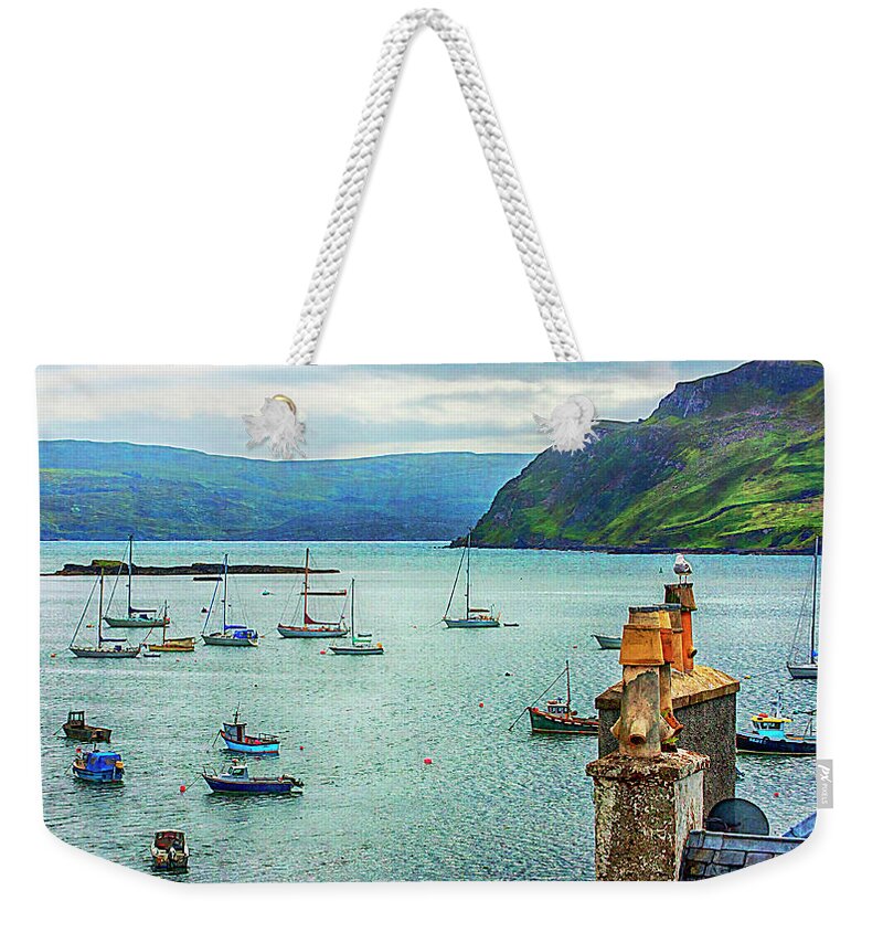 Boats Weekender Tote Bag featuring the photograph Bay of Boats by Margie Wildblood