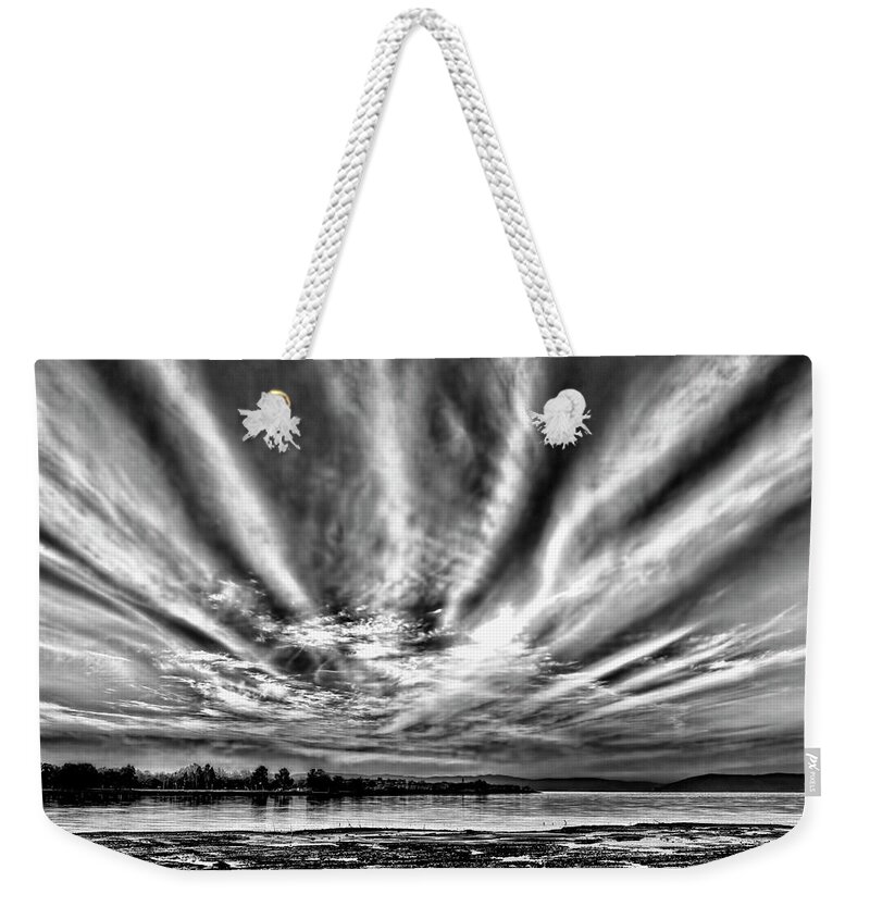 Bay Farm Island Sunrise Weekender Tote Bag featuring the photograph Bayfarm Island Sunrise by Her Arts Desire