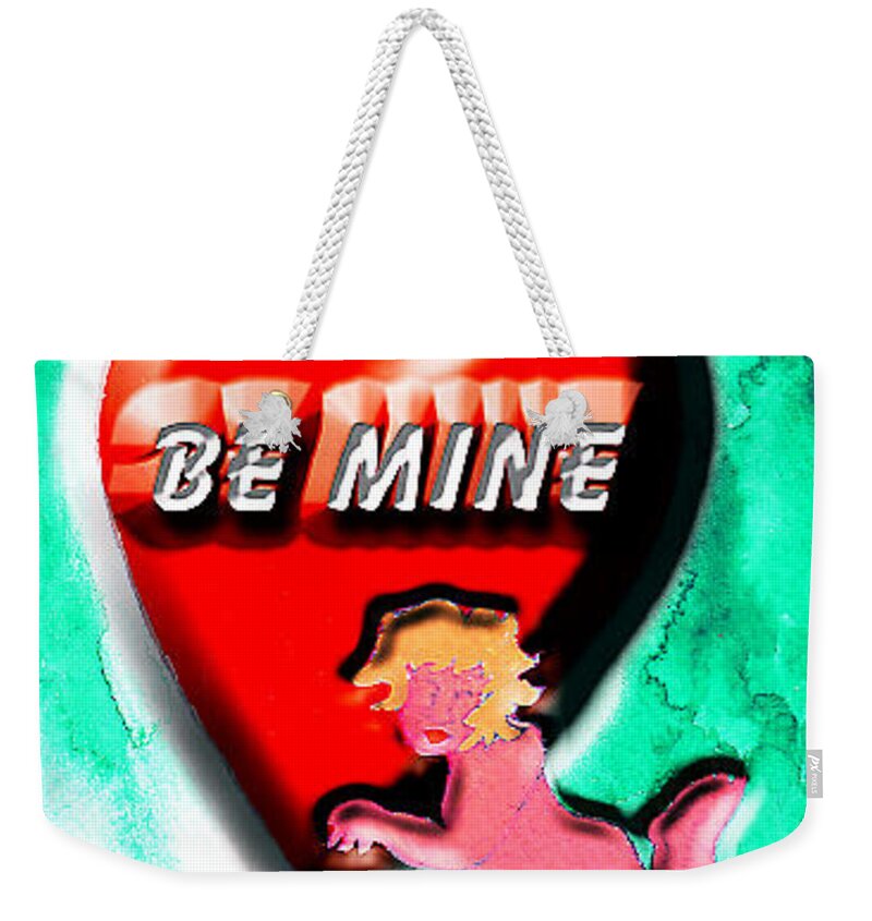 Valentine Weekender Tote Bag featuring the painting Be Mine 2 by Genevieve Esson