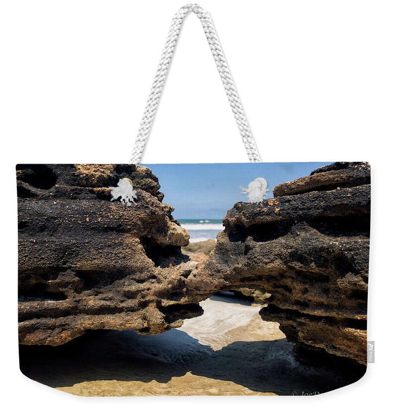 Rocks Weekender Tote Bag featuring the photograph Seaside Canyon by Joseph Desiderio