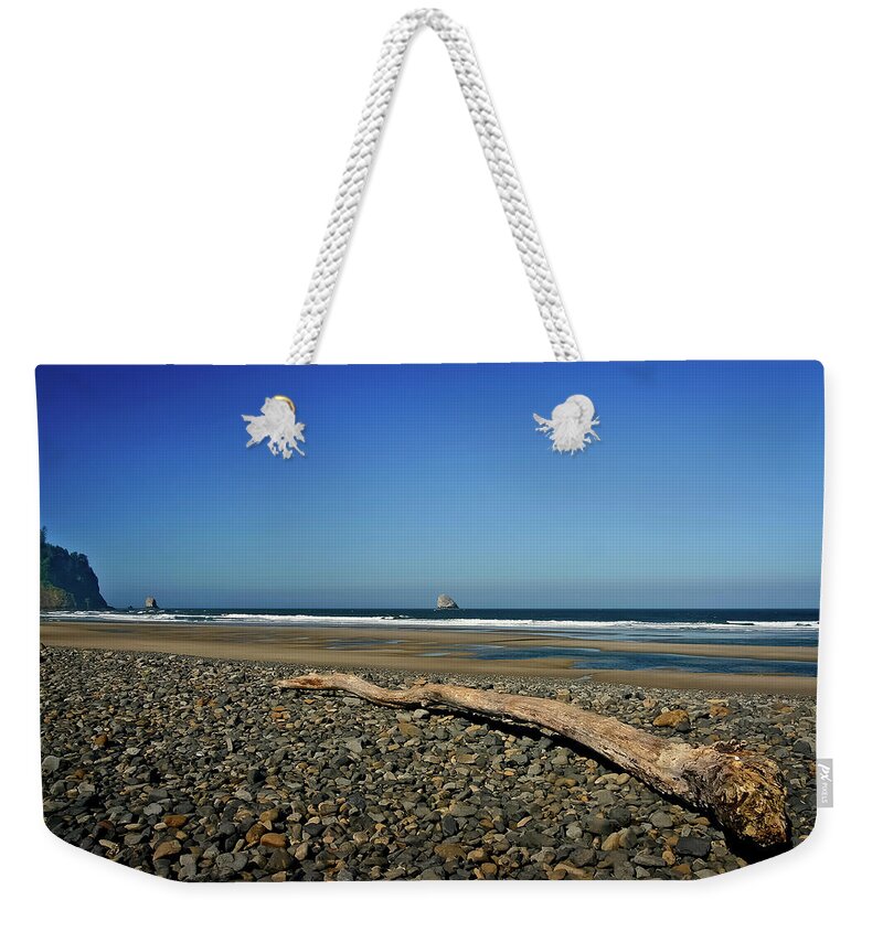 Driftwood Weekender Tote Bag featuring the photograph Beach Driftwood by Albert Seger