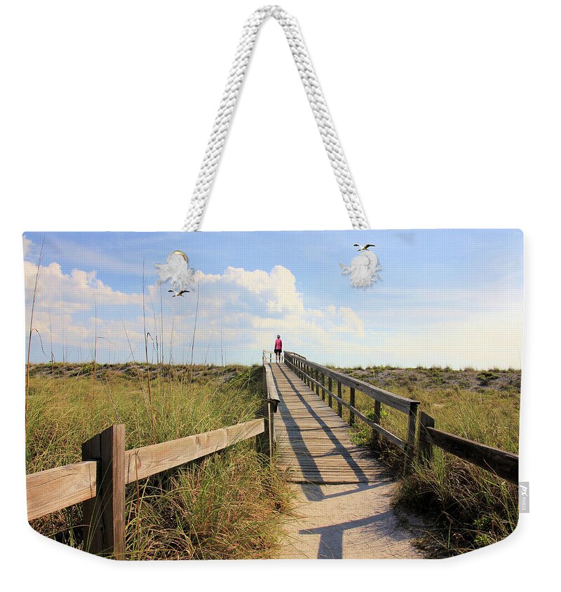 Beach Ramp Weekender Tote Bag featuring the photograph Beach Entrance by Rosalie Scanlon