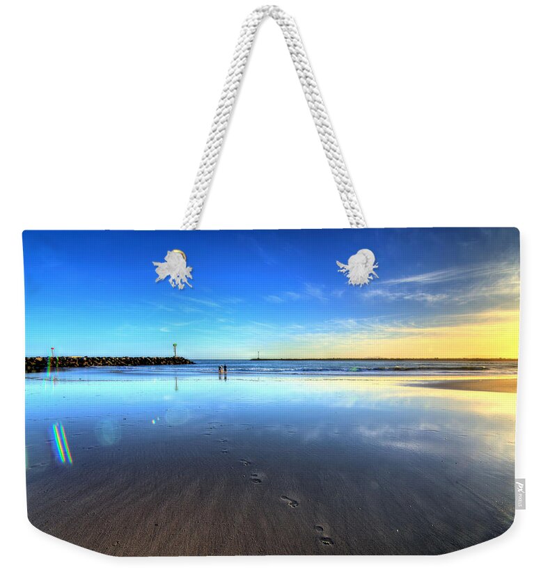  Weekender Tote Bag featuring the photograph Beach Flare by Wendell Ward