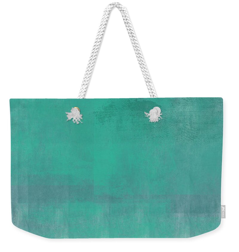Abstract Weekender Tote Bag featuring the painting Beach Glass- Abstract Art by Linda Woods